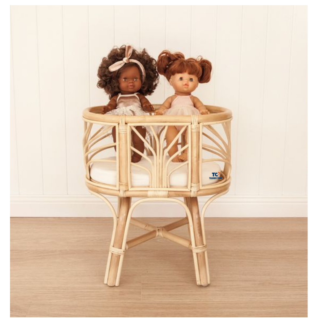 Genuine Indian Handmade rattan wicker Dolly bassinet also baby crib for new born baby items furniture Available In wholesale