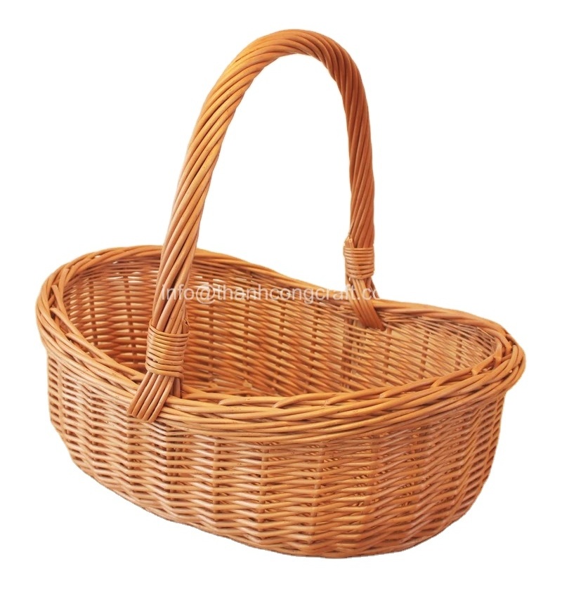 Rattan Woven Wicker Picnic Basket Sets Mosey Basket Cheap Price High Quality for Export from Vietnam