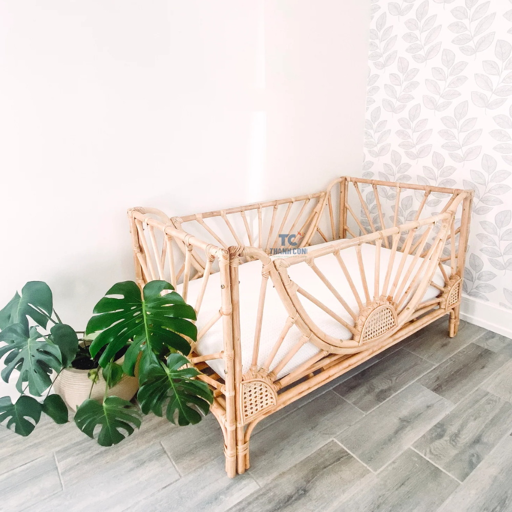 Handmade Newborn Rattan Crib Naturally Baby Bedside Crib babies bed swinging baby crib without noises infant Bassinet