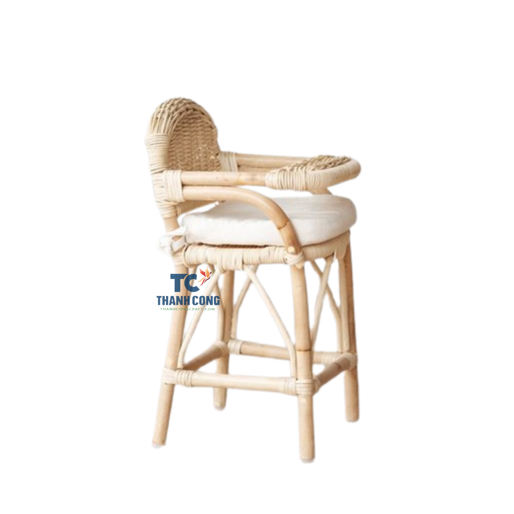 New Design Cheapest Price Natural Rattan Baby High Chair for Feeding Baby Kids and Children