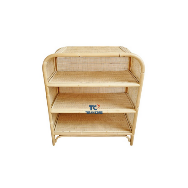 Rattan Shoe Shelf Natural Standing Shelves Home Furniture Living Room Bedroom Decor Shoes Rack