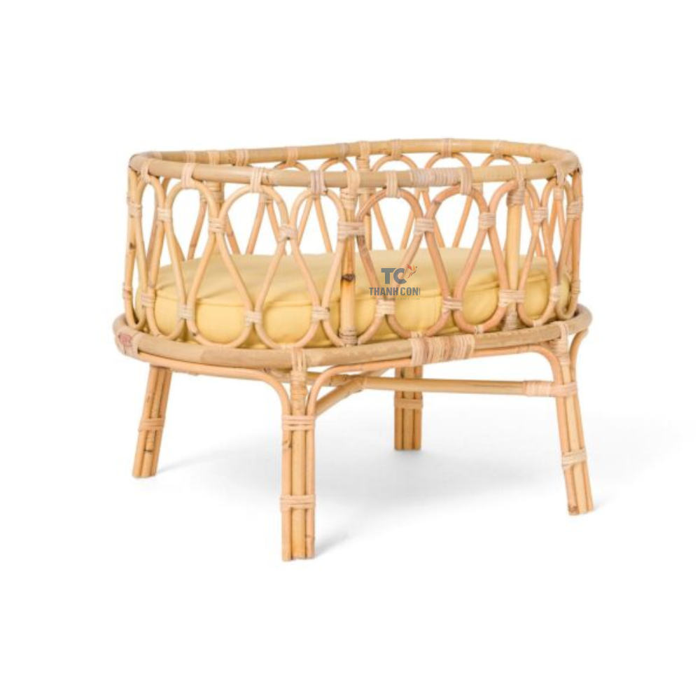 Living home furniture for kids and babies bedding frame baby crib made of rattan cane and rattan core weaving