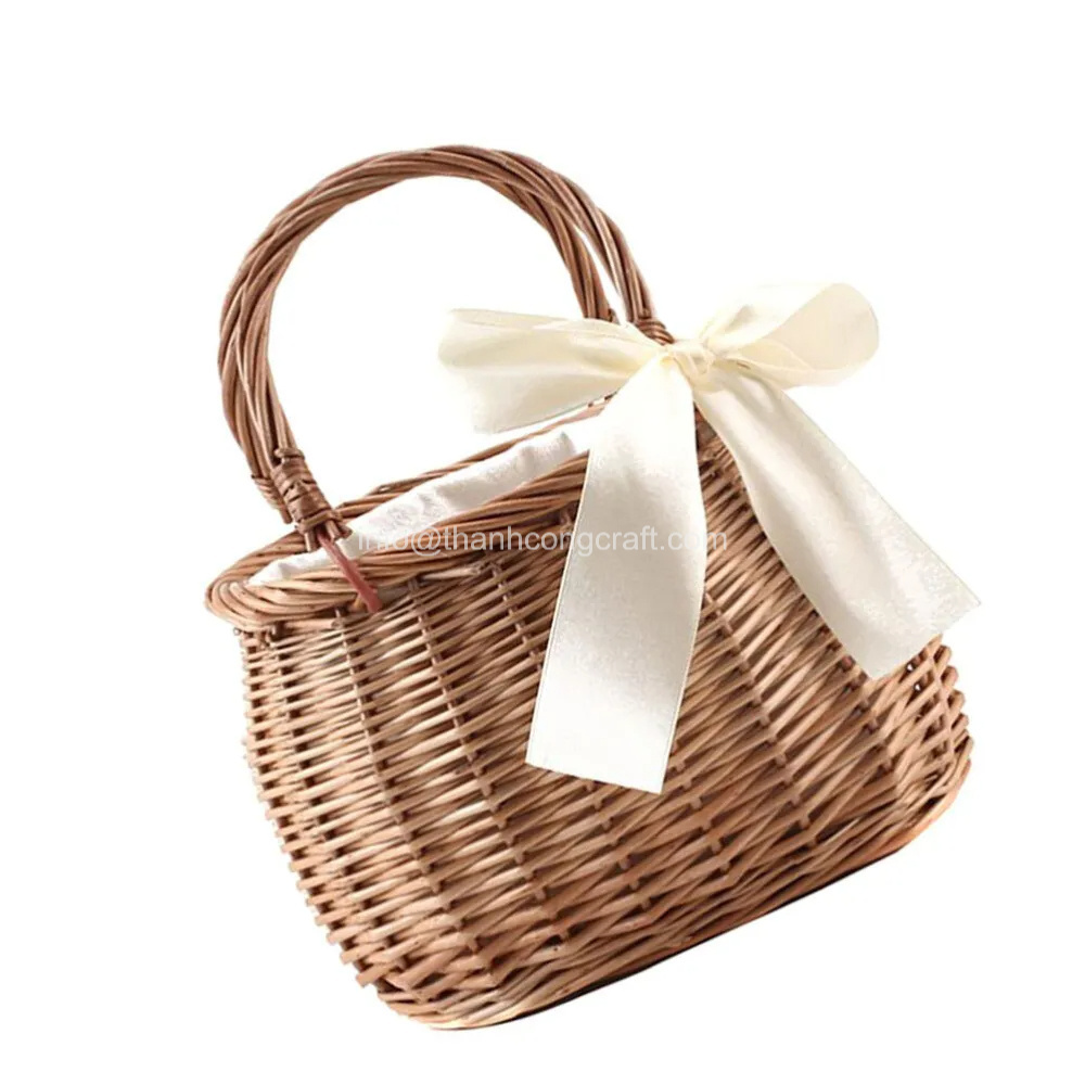 Rattan Woven Wicker Picnic Basket Sets Mosey Basket Cheap Price High Quality for Export from Vietnam