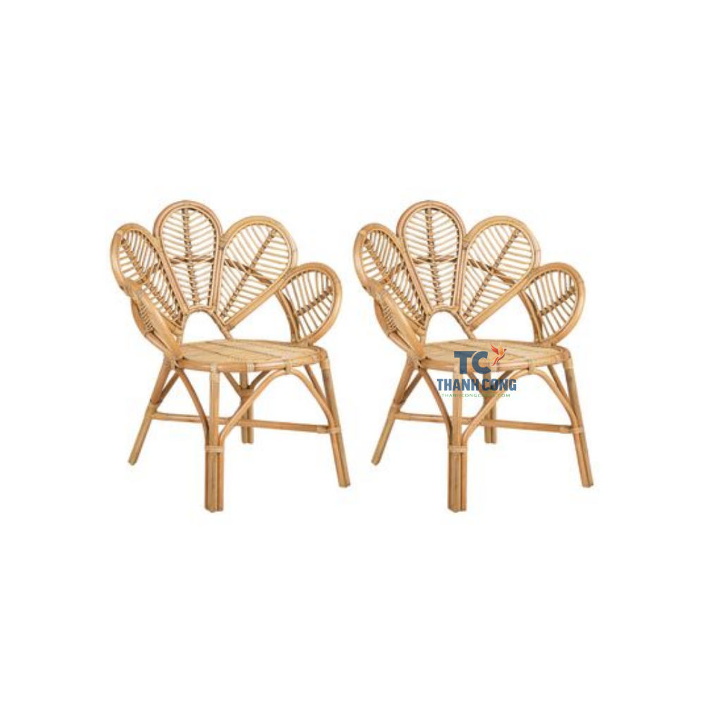 Baby Small Chair Natural Rattan Flower Chairs for Kids Handmade from Vietnam Bedroom Decor