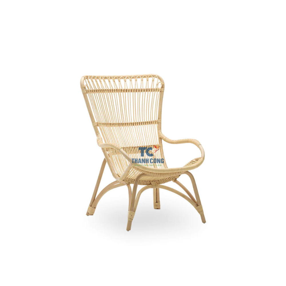 High Quality Natural Bamboo Rattan Cane Chairs for Dinning Room Cheap Price Flower Shaped Chair