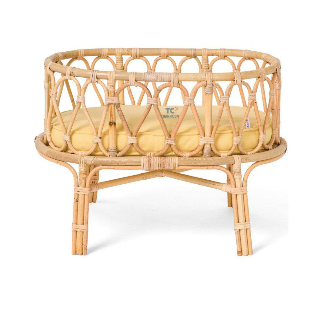 Living home furniture for kids and babies bedding frame baby crib made of rattan cane and rattan core weaving