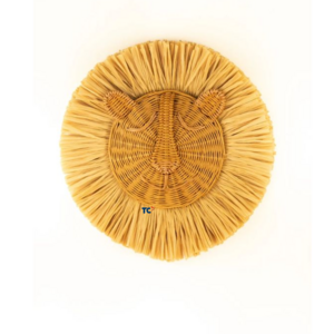 Natural Rattan/Wicker Lion Head Wall decoration/hanging/mount for nursery and kids room