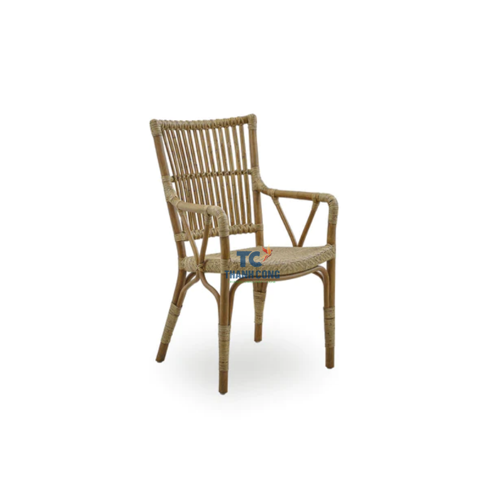 High Quality Natural Bamboo Rattan Cane Chairs for Dinning Room Cheap Price Flower Shaped Chair