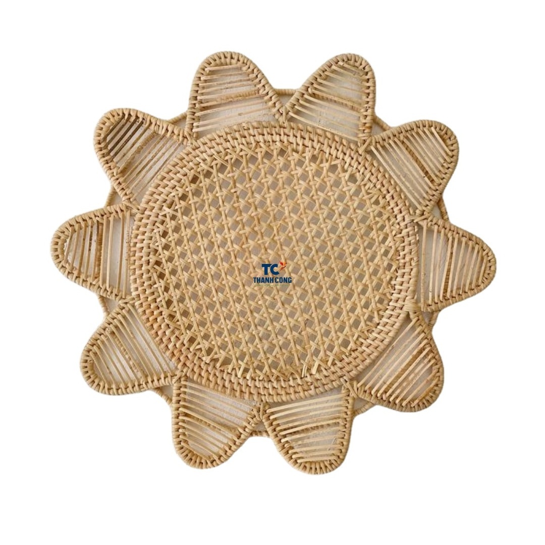 High Quality Wicker Wall Basket Decor Hanging Woven Seagrass Flat Baskets, Round Boho Wall Basket Decor for Living Room