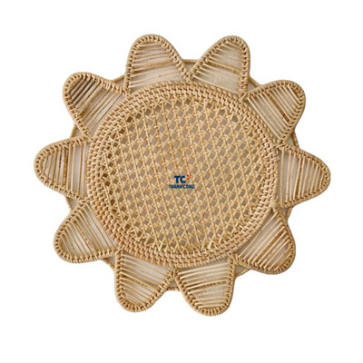 High Quality Wicker Wall Basket Decor Hanging Woven Seagrass Flat Baskets, Round Boho Wall Basket Decor for Living Room