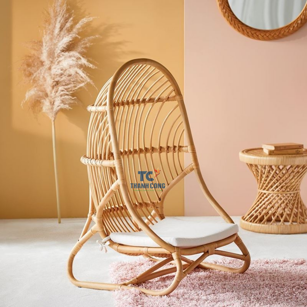 Baby Small Chair Natural Rattan Flower Chairs for Kids Handmade from Vietnam Bedroom Decor