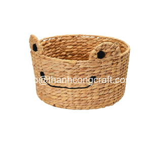 Top Selling Frog Shape Water Hyacinth Storage Basket Woven Basket From Vietnam For Container/Storage Solution