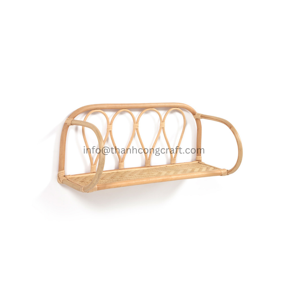 Vintage Style Rainbow Rattan Doll Clothes Coat Hanger Hook Saving Cloth Rack Wholesale Multifunctional