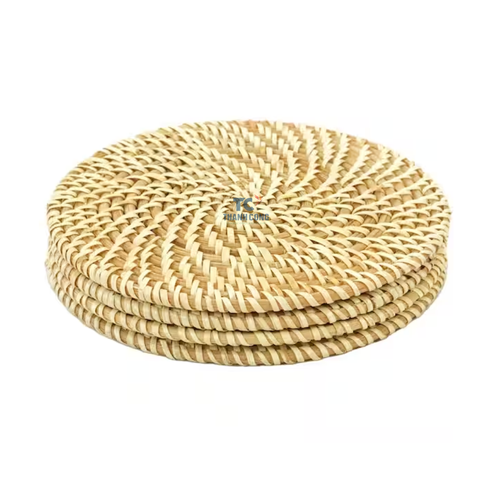 Cheap New Arrival Made in Vietnam Wicker Handicraft Round Rattan Plate Charger For Dinning Table food settings table decoration