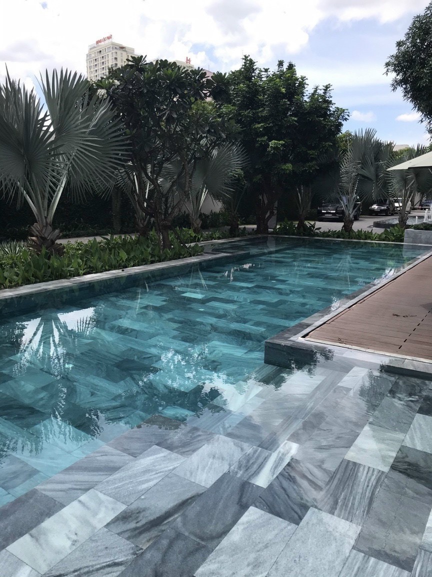 Bluestone Asian Silver grains Pool Paver Tiles Polish Honed Cheap Swim Pool Garden Vietnam Bullnose Pierre Bleue Naturelle