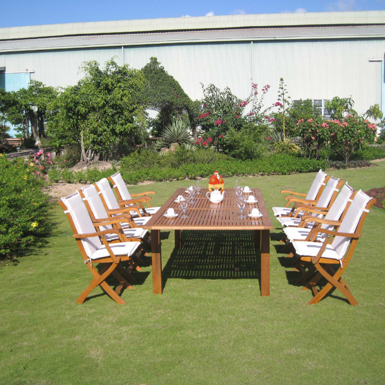 Fast Delivery Outdoor Wooden Set Table And Chair Full Color Porch Furniture Custom Packing Custom Color Made In Vietnam