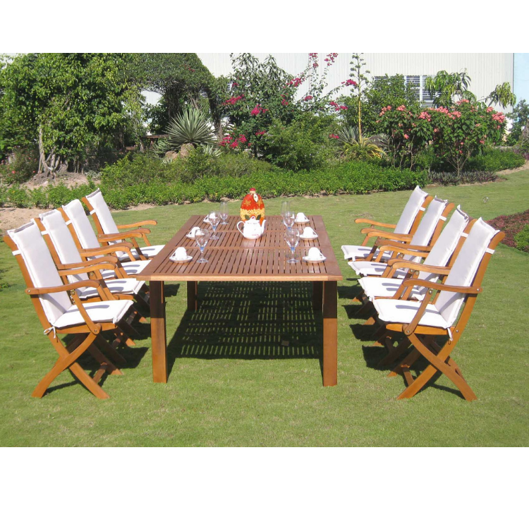 Fast Delivery Outdoor Wooden Set Table And Chair Full Color Porch Furniture Custom Packing Custom Color Made In Vietnam