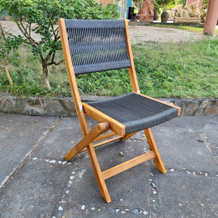 Good Price Folding Chair Acacia Wood Durable Porch Furniture Carton Box Packing Custom Color Made In Vietnam Factory