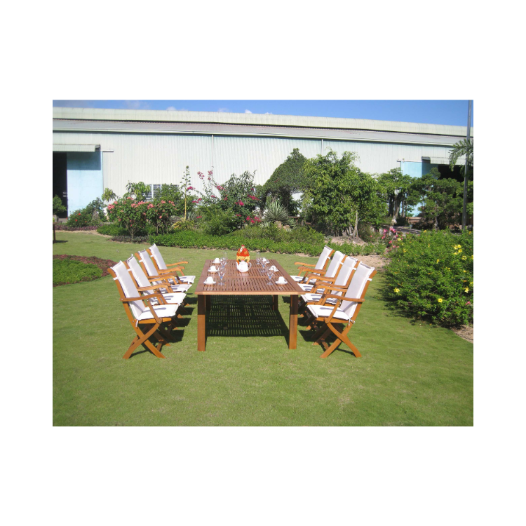 Fast Delivery Outdoor Wooden Set Table And Chair Full Color Porch Furniture Custom Packing Custom Color Made In Vietnam