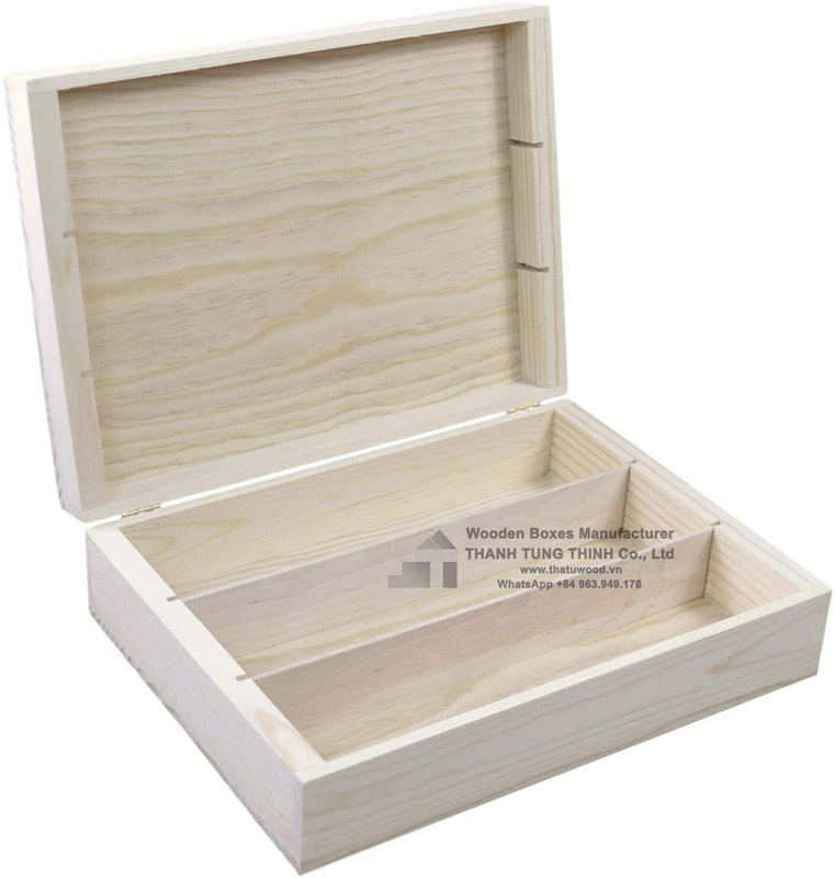 Three - bottles Wooden Wine Box with Magnetic latch for wholesale contact WhatsApp: +84 961005832