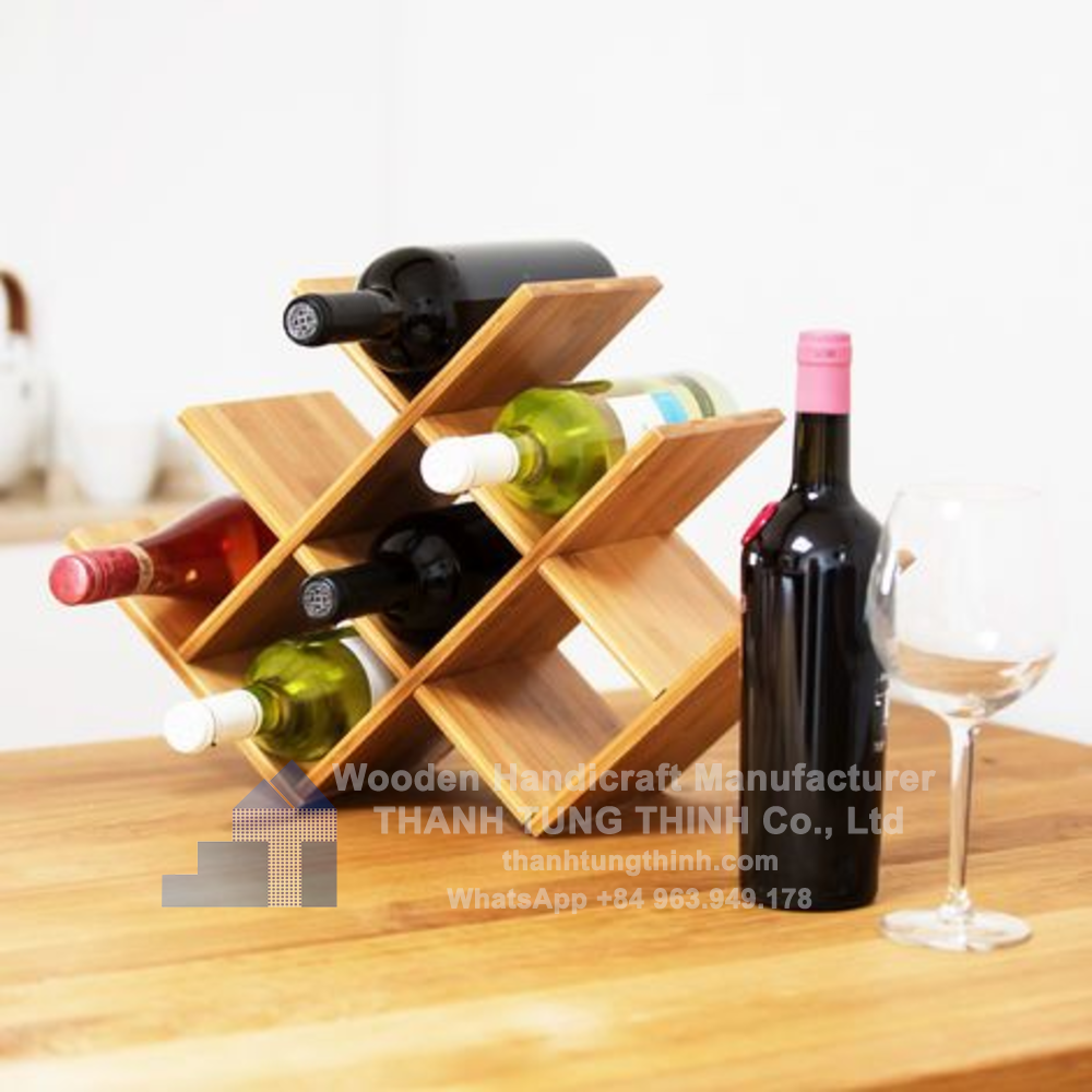 Decorative wall mounted wine racks wood for wholesale WhatsApp +84 937545579