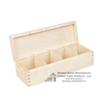 Handmade Eco-friendly Wooden tea box wooden gift box tea packaging box with wholesale price WhatsApp: +84 961005832