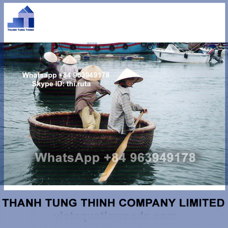 High quality Traveling Round Bamboo Coracle Boat for wholesale