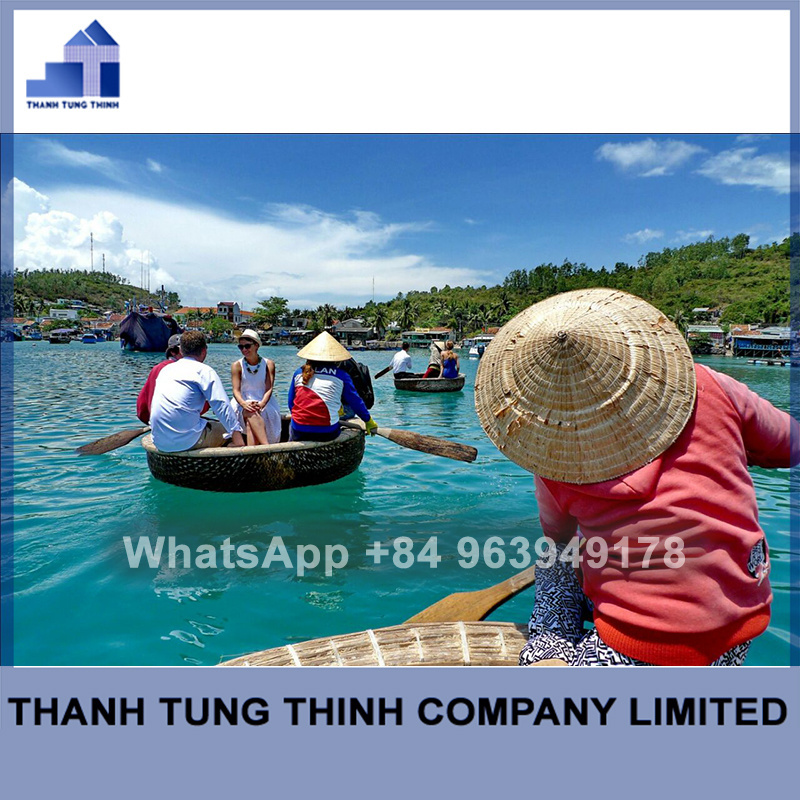 High quality Vietnamese Typical Coracle Bamboo Boat for Sale from Vietnam WhatsApp: +84 937545579