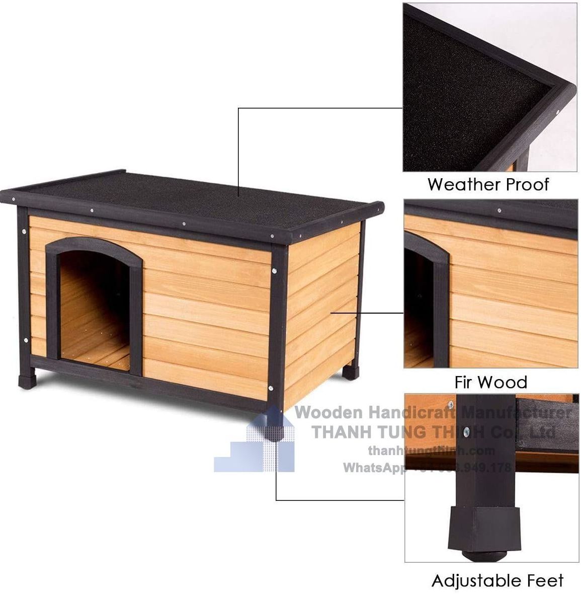 New Items 2023 High quality premium wooden pet cat house for cat cages, dog cage WhatsApp +84 963949178