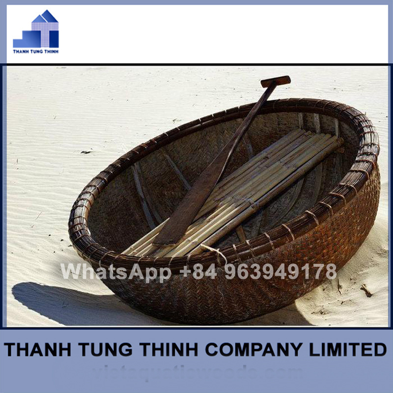 High quality Traveling Round Bamboo Coracle Boat for wholesale