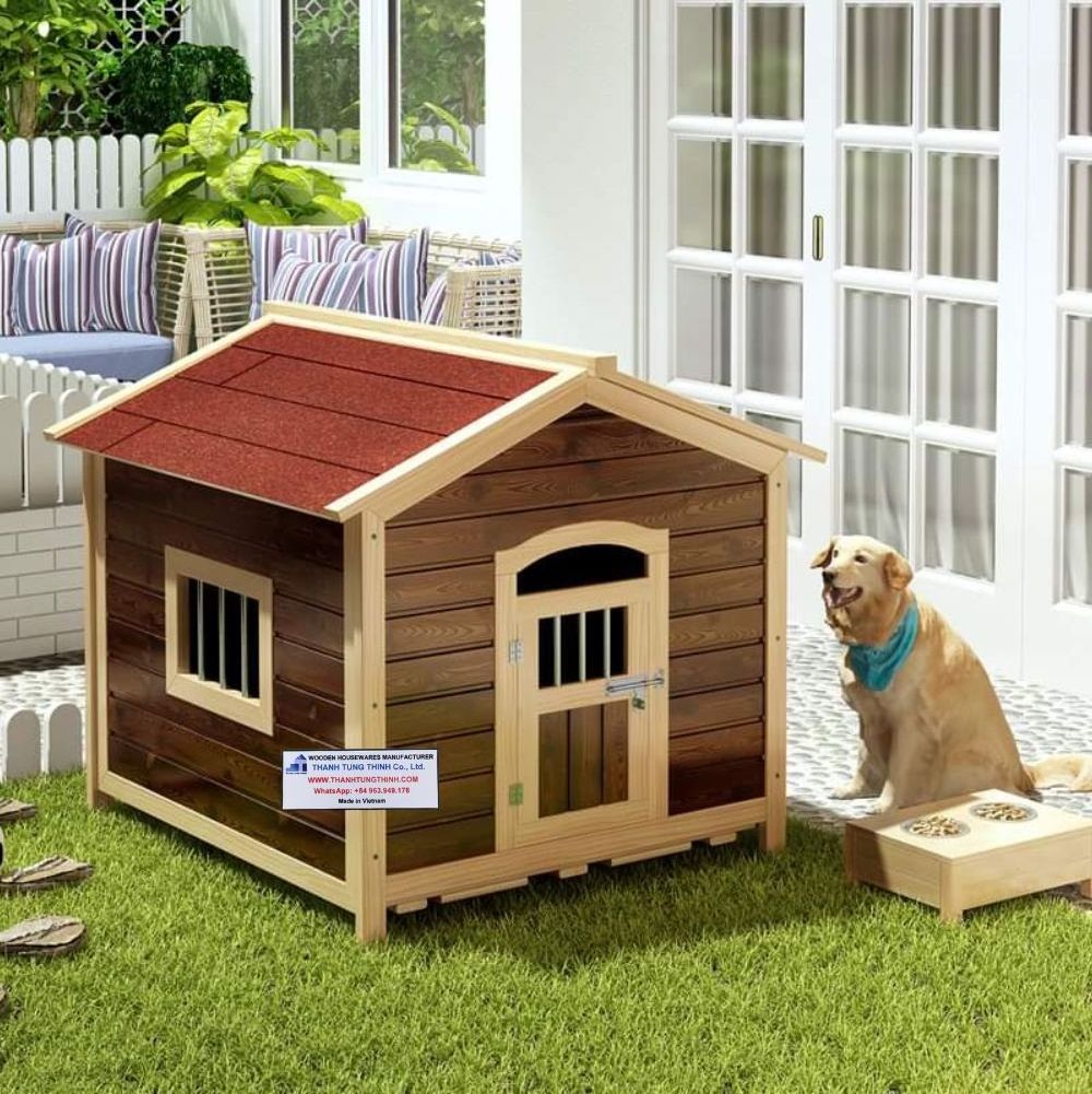 Hot deal large wood pet house custom wooden dog cage kennel dogs house fro wholesalers WhatsApp: +84 961005832