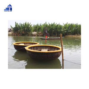 Vietnam Bamboo Coracle rowing boat oars fishing boat for sale Contact +84 963 949 178