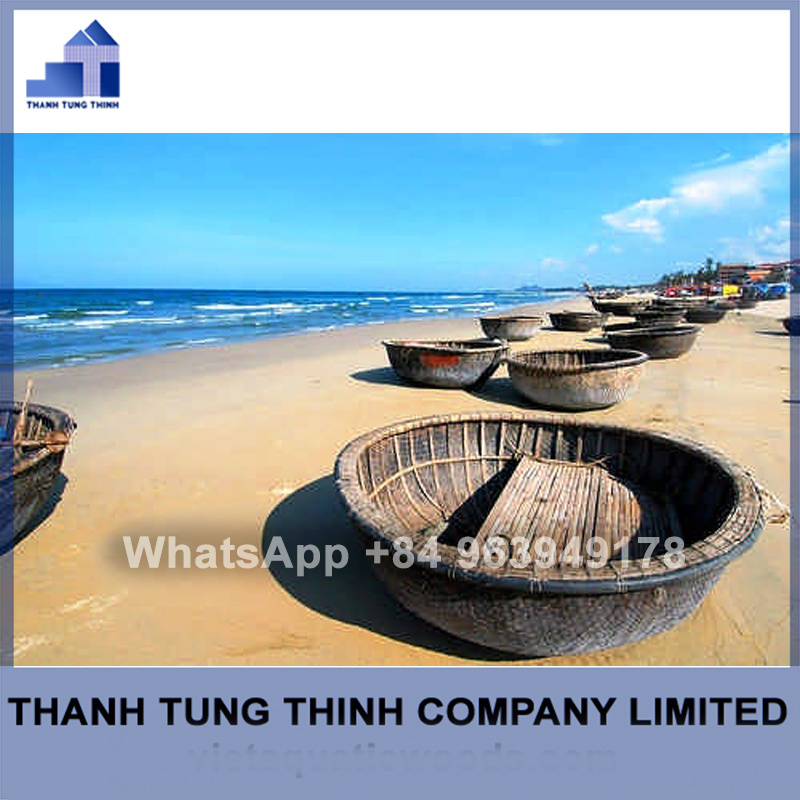 High quality Traveling Round Bamboo Coracle Boat for wholesale