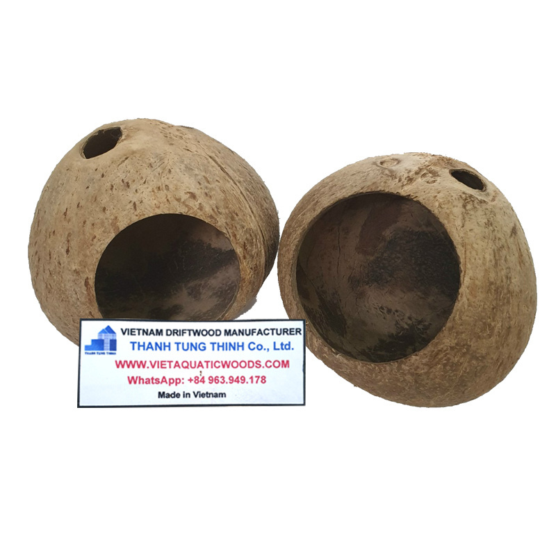 Cute Natural Coconut Shell Cage House For Hamster Reptiles Small Animals  WhatsApp: +84 963 949 178