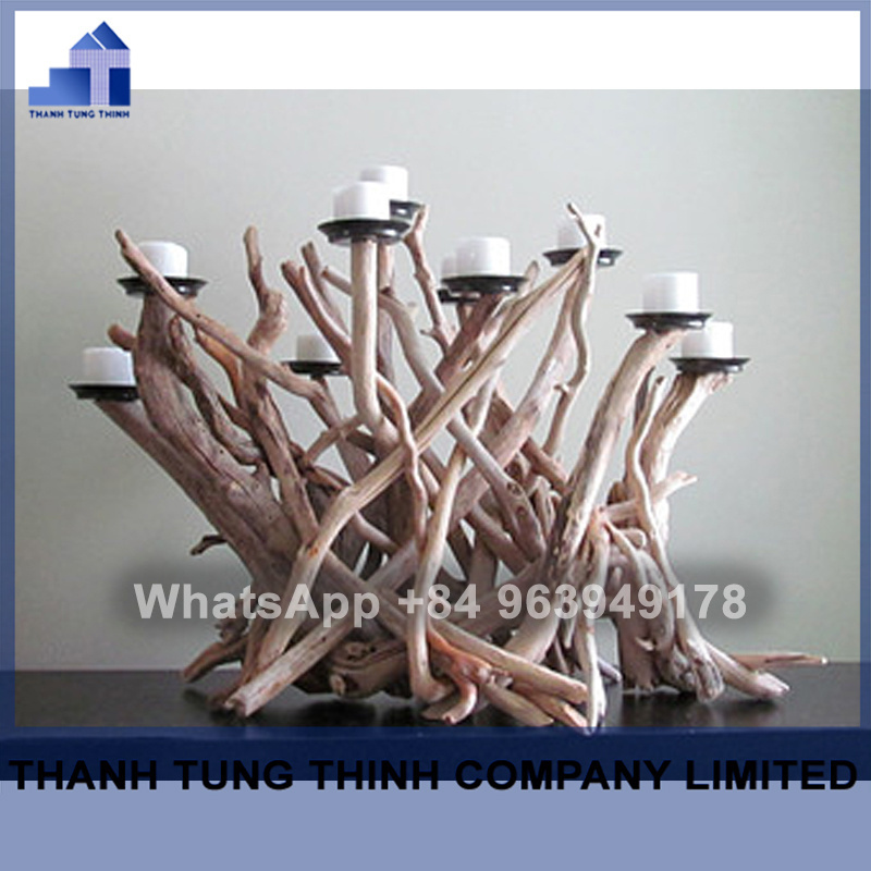 Candle Holder Driftwood Handmade for wholesale WhatsApp: +84 961005832