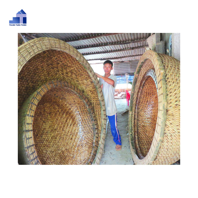 Vietnam Bamboo Coracle rowing boat oars fishing boat for sale Contact +84 963 949 178