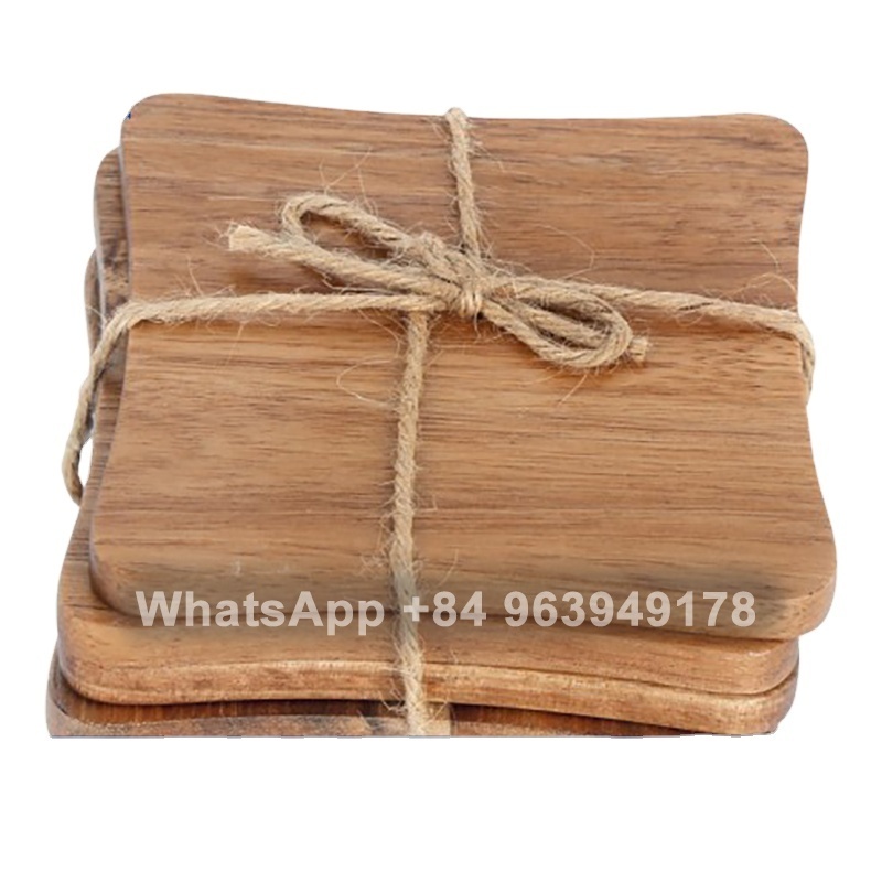 Hot items 2023 Diy wood coaster, wood tea coaster wood drink coasters for wholesale WhatsApp: +84 961005832