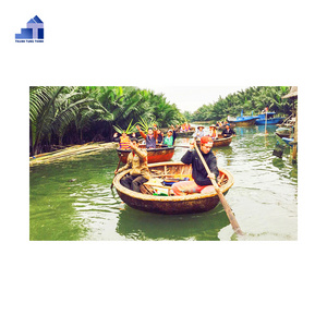 High quality boat shaped basket Bamboo Coracle portable boat for sale WhatsApp: +84 961005832