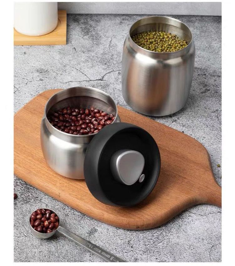 400ml 800ml 1200ml Source manufacturer customized coffee stainless steel sealed jar kitchen food storage jar container