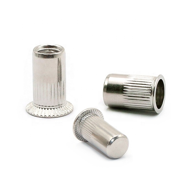 304 Stainless Steel flat head riveted nut Inches 6-32 5/16 3/8 1/4 1/2  Metric M3 M 4 M5 M6 M8 M10 M12 rivet nuts