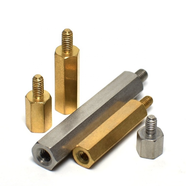 Brass stainless steel male female hex standoff pcb screw nut m/f  threaded gold hexagon spacer M2 M2.5 M3 M4 M5 M6 x 20MM+10