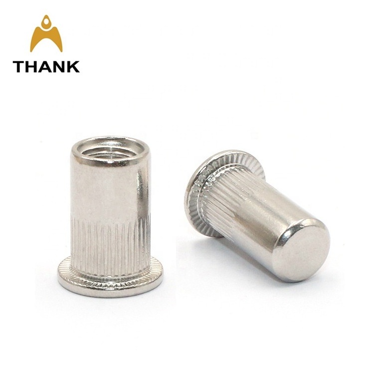 304 Stainless Steel flat head riveted nut Inches 6-32 5/16 3/8 1/4 1/2  Metric M3 M 4 M5 M6 M8 M10 M12 rivet nuts