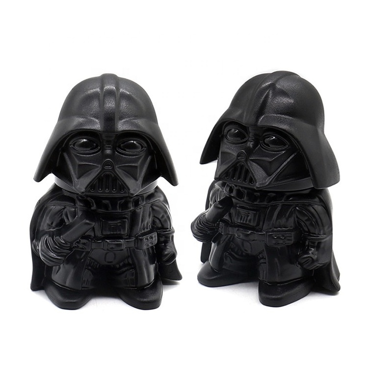 3 layers metal zinc alloy Darth Vader 62mm herb tobacco grinder for smoking alien star wars black herb vapor grinders