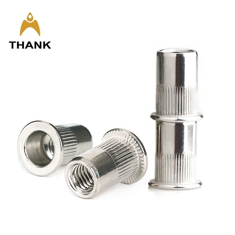 304 Stainless Steel flat head riveted nut Inches 6-32 5/16 3/8 1/4 1/2  Metric M3 M 4 M5 M6 M8 M10 M12 rivet nuts