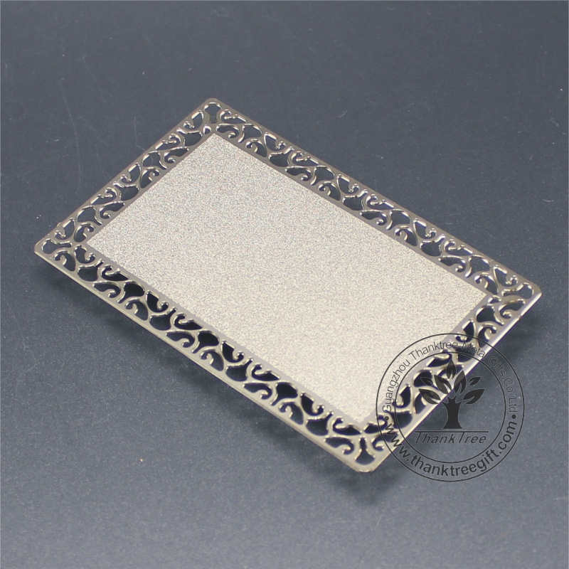 credit card size offset printing available silver metal blank card