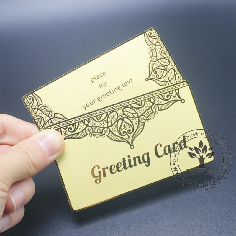 Manufacture wholesale cheap custom logo engraved stainless steel business metal card