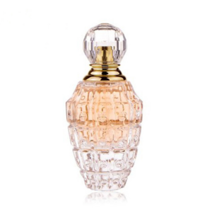 Factory price custom deluxe design grenade shape glass perfume bottle with gold cap