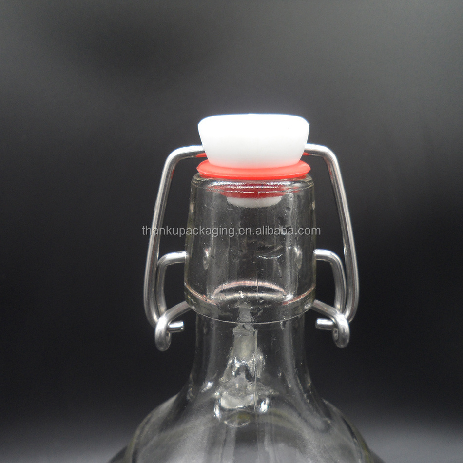 32oz 64oz clear amber stainless glass growler beer bottle ceramic swing top growler glass growler 64oz