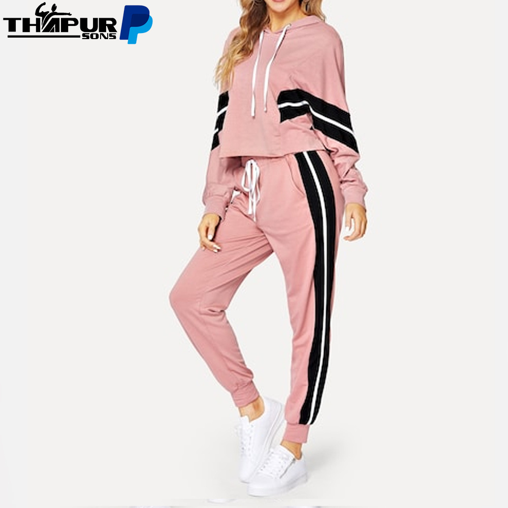 Wholesale Custom Logo Jogging Wear Outdoor Sweatshirt Casual Blank Hoodie Plain Track Suit