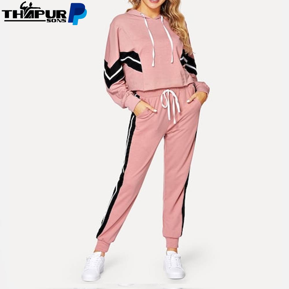 Wholesale Custom Logo Jogging Wear Outdoor Sweatshirt Casual Blank Hoodie Plain Track Suit